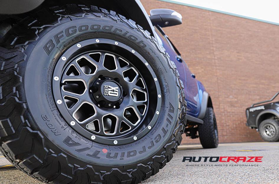 FORD RAPTOR KMC XD820 GRENADE SATIN BLACK MILLED FINISH